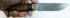 Нож Перун (дамасская сталь, венге, сапели, латунь) в руке