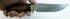Нож Рысь (дамаск, венге, сапели, латунь) в руке