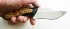 Нож Лиса (сталь Х12МФ, карельская береза, граб) цельнометаллический