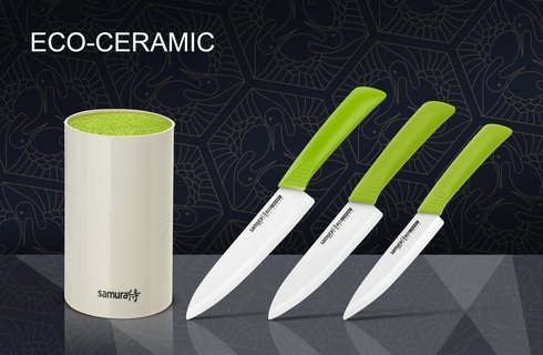 Набор из 3-х ножей Samura ECO Festival SKC-004G (SC-0021G,SC-0082G,SC-0084G и подставка) Набор из 3-х ножей Samura ECO Festival SKC-004G (SC-0021G,SC-0082G,SC-0084G и подставка)