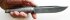 Нож Танкист (дамасская сталь, древесина, проволока, латунь, серебрение) авторский в руке