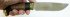 Нож Лиса (сталь 95Х18, венге, сапели, латунь) в руке