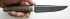 Нож Истребитель (дамасская сталь, древесина, проволока, латунь, серебрение) авторский в руке