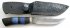 Нож Носорог (литой булат ламинированный дамаском, граб, мельхиор) с ножнами