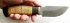 Нож Берто (дамасская сталь, венге, береста) в руке