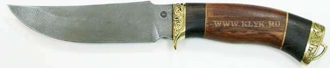 Нож Рысь (дамаск, венге, сапели, латунь)