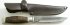 Нож Пехотинец (литой булат ламинированный дамаском, корень ореха, мельхиор) с ножнами