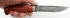 Нож МТ-103 (алмазная сталь, красное дерево) в руке