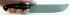 Нож Узбек (литой булат, черный граб) цельнометаллический