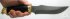 Нож Кенариус (дамаск, граб, латунь литье голова волка) в руке
