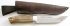 Нож Лиса (сталь Х12МФ, зебрано) цельнометаллический с ножнами