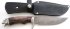 Нож Газель (нержавеющий булат, карельская береза, мельхиор литье) с ножнами