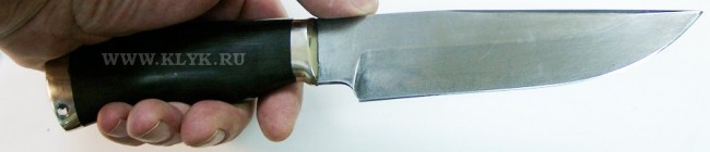 Нож Медведь (алмазная сталь, граб, мельхиор)