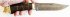 Нож Классика-2 (дамаск, венге, латунь литье - голова волка) в руке